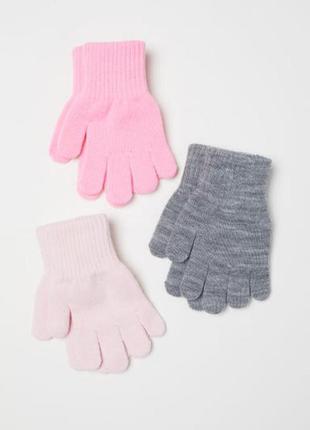 Красивые  мягенькие перчатки h&m акрил девочкам 8-14+ лет
