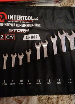 Качественный набор ключей комбинированных 12шт. в чехле INTERTOOL