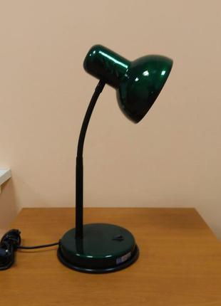 Настольная лампа темно-зеленый металлик