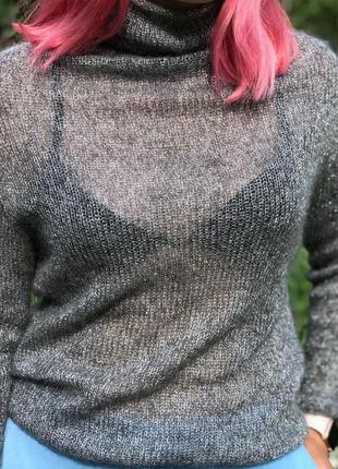 Шикарный тонкий свитер с люрексом