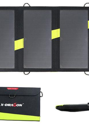 Сонячна панель, зарядний пристрій X-Dragon 20W, 2 USB, 5V 2.4A
