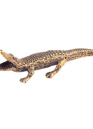 Статуэтка «Крокодил с открытой пастью», литье из бронзы.