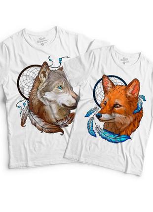 Фп005978	парные футболки с принтом "волк и лиса" push it