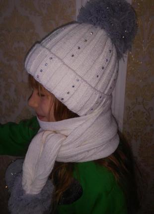 Шапка и шарф зима agbo