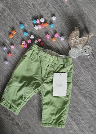 Вельветовые светло-зеленые штаны, штанишки для младенца mayora...