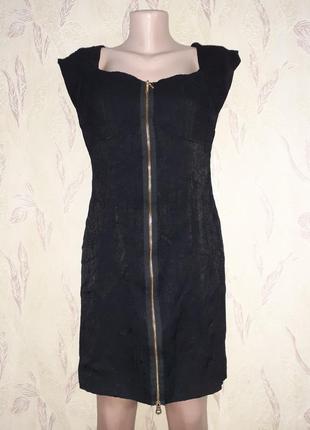 Чорне плаття блискавка спереду на підкладці