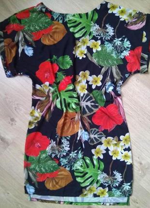 Чудове пряме літній міді плаття new collection/яскравий квітко...