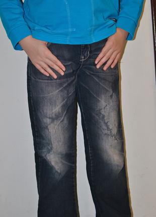 Стильные брендовые утепленные черные джинсы «gee jay»