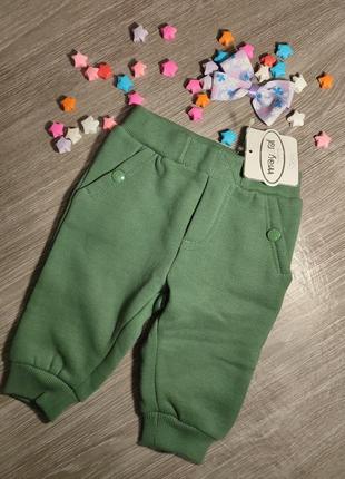 Теплі зелені штани, на флісі для немовляти mayoral,  60 см на ...