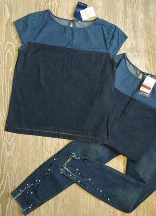 Брендовые джинсовые блузки в 2 размерах