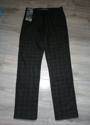 Теплі нові чоловічі брюки плотний котон на флісі Турція розмір 33