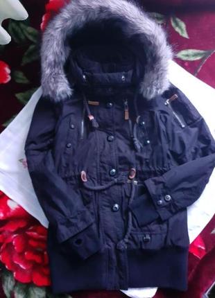 Куртка парка khujo чорна міжсезонна демисезонна зима