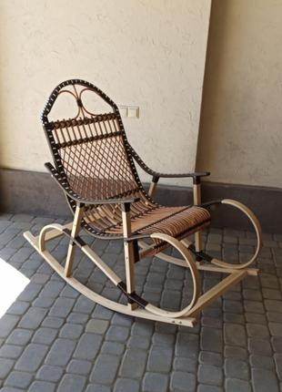 Кресло-качалка розборная ротанг+лоза