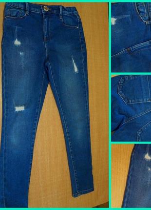 River island джинсы 7-9 лет джинсовые штаны джинсові штани джинси