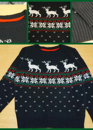 F&f светер 5-6 років новорічний новорічний кофта