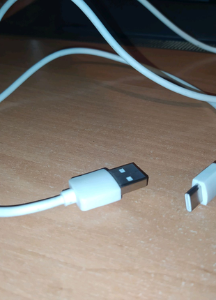 Кабель USB type-C провод шнур метровый 1м белый переходник данные