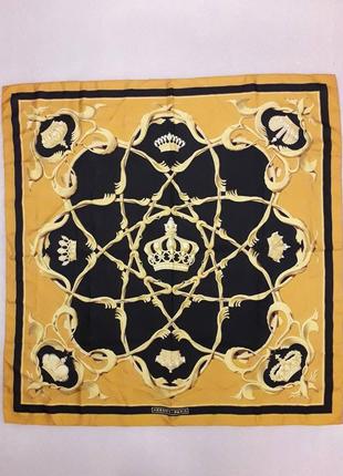 Винтажный дизайнерский платок hermes "couronnes" 1969 года