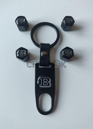 Колпачки для ниппелей и брелок ключ Mercedes-Benz Brabus