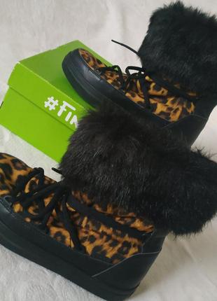 🐊🐊🐊сrocs® lodgepoint lace boot leopard/black🐆🐆🐆 сапожки теплые...