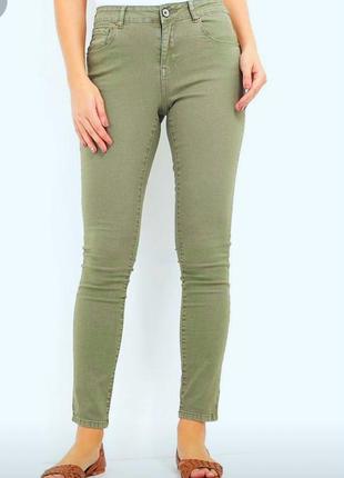 Zara denim/ класні джинси жіночі/хакі/скіні