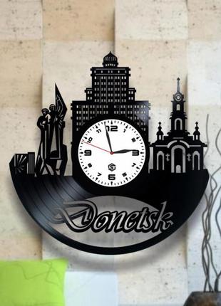 "донецк" - настенные часы из виниловых пластинок. уникальный п...