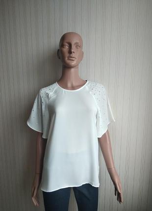 Белая блузка doroti perkins размер s-m