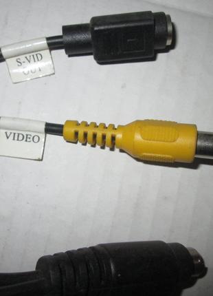 Переходник кабель S‑Video 7 pin (M) - S‑Video 4 PIN (F), RCA (F)