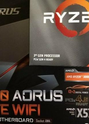 Процесор AMD Ryzen 5 3600 3.6GHz / 32MB + aorus elite x570