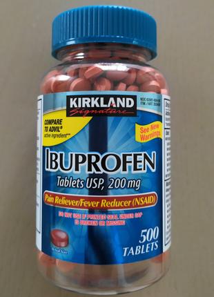 Ібупрофен 200 мг, 500 таблеток Kirkland США.