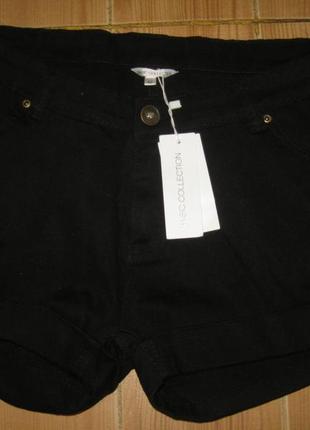 .новые черные джинсовые шорты "basic collection" р. 48