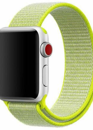 Ремінець Nylon для Apple watch 38mm (Neon green)