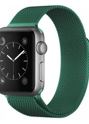 Ремінець Milanese Loop Design для Apple watch 42mm (Dark green)