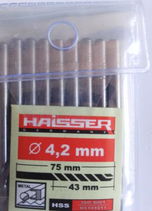 Свердло Haisser по металу 4,2 мм