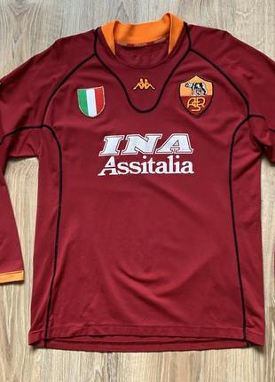 Винтажная футбольная форма рашгард italy as roma kappa home 20...