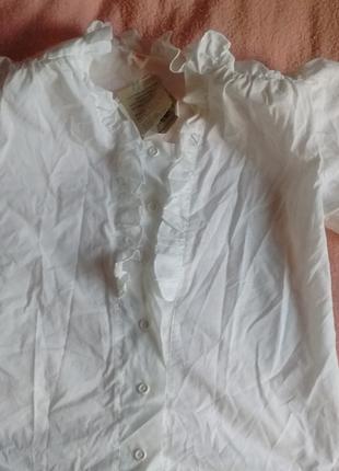 Блузка белая 90-е годы размер 164-96-104 48-50, XL