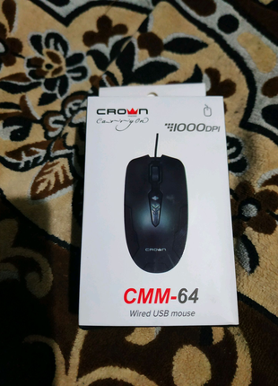 Мышка новая оптическая Crown CMM-64.