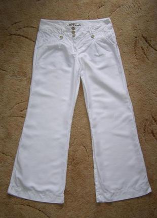 Брюки штаны льняные белые next, uk12 обхват талии 78-80 см,лен...