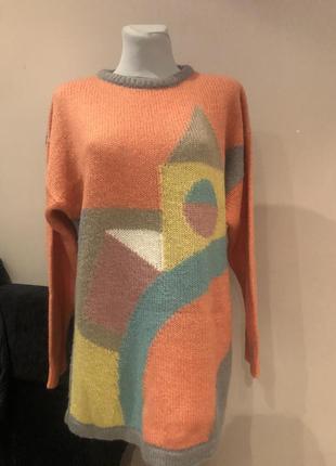 Свитер реглан джемпер пуловер  шерстяной (98-367)