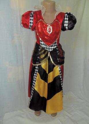 Карнавальное платье карточной королевы на 5-6 лет