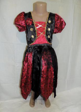 Карнавальное платье пиратки на 5-6 лет
