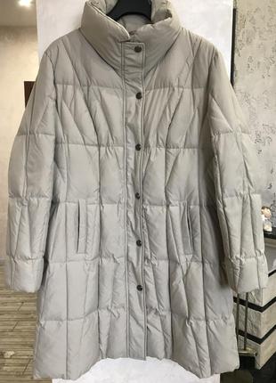 Пуховик-пальто немецкого бренда basler. размер 52, l-xl.