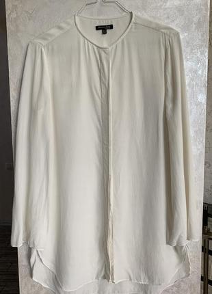 Шёлковая блуза бренда massimo dutti, размер s-м.