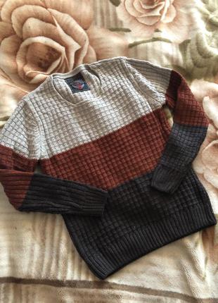 Стильный мужской свитер, кофта в составе шерсть турченчина