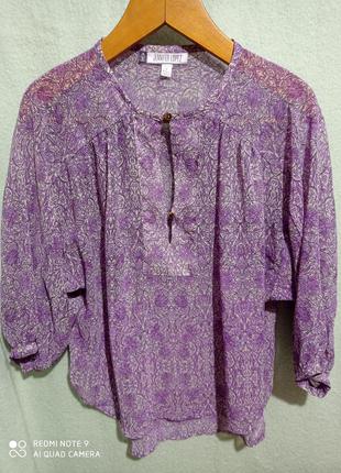Фиолетовая сиреневая  блуза реглан. jennifer lopez