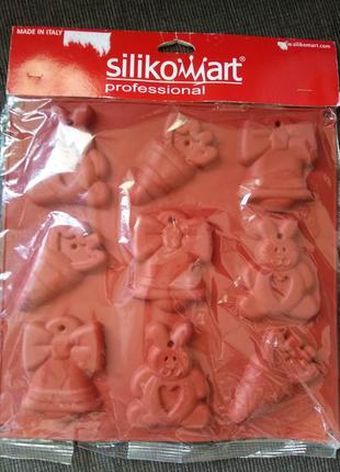 Пасхальная силиконовая форма silikomart my easter cookies италия