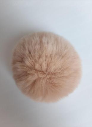 Натуральный помпон на шапку меховой булабон с кролика