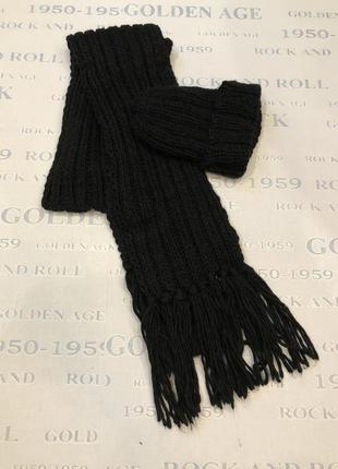 Теплый вязаный комплект:шапка+шарф