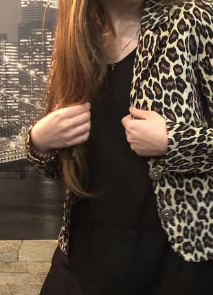 Леопардовый костюм брючный