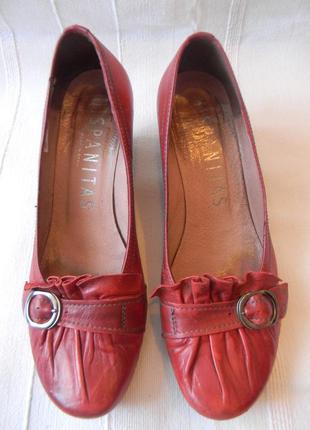 Кожаные туфли hispanitas р.39 ст.26,5 см