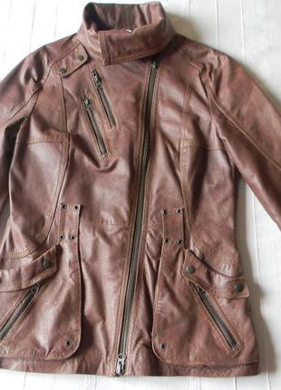 Жен.кожаная куртка-косуха alba moda р.38